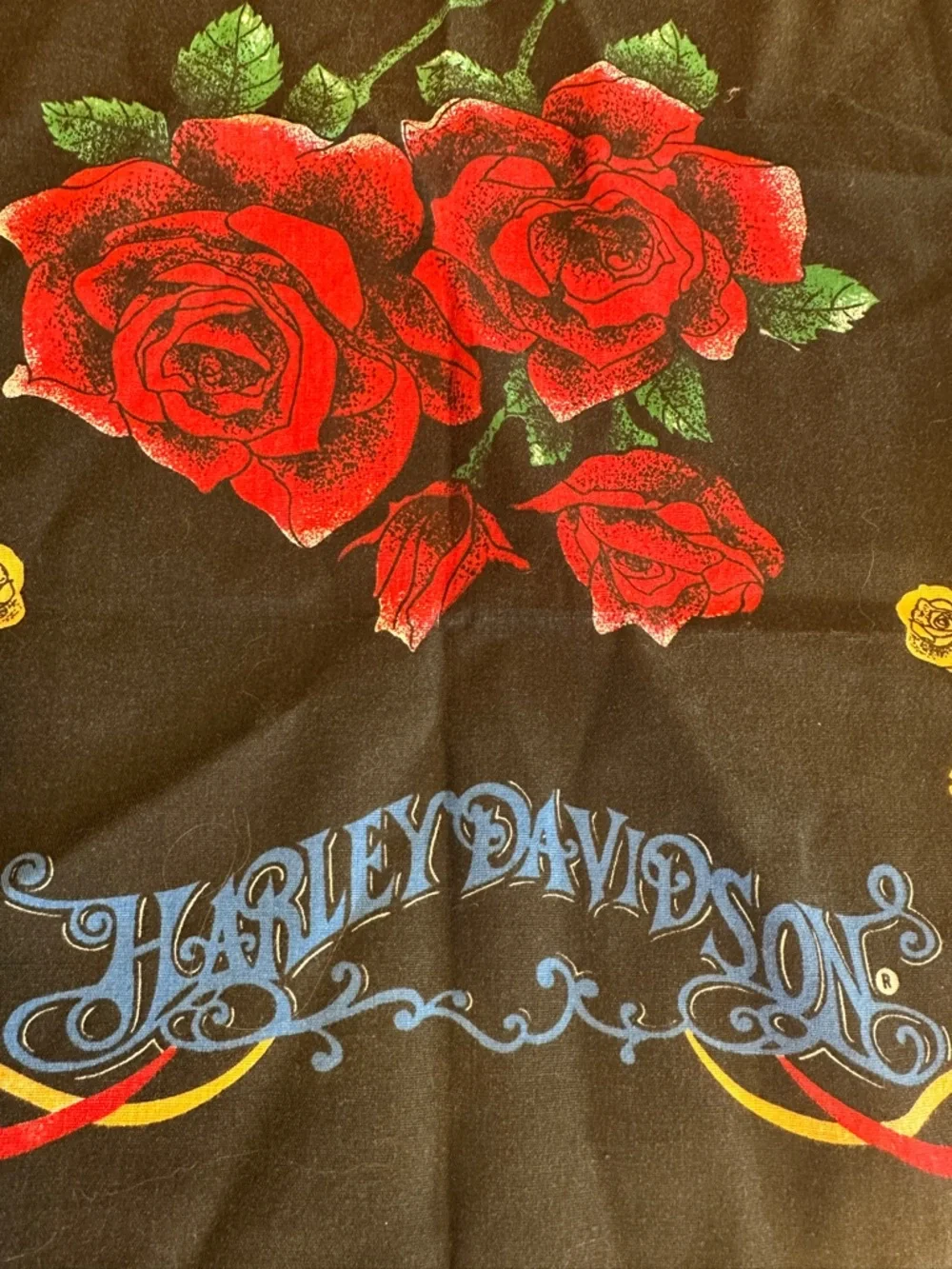 Harley-Davidson Black Bandana with Blue Accents